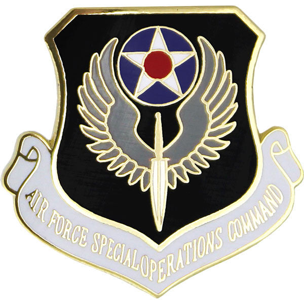 Air Force Special Operations Command Shield 7/8" Lapel Pin Pins