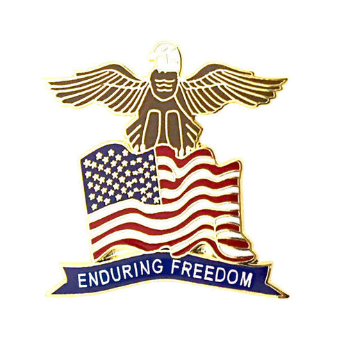 American Flag Eagle with Enduring Freedom Banner 1