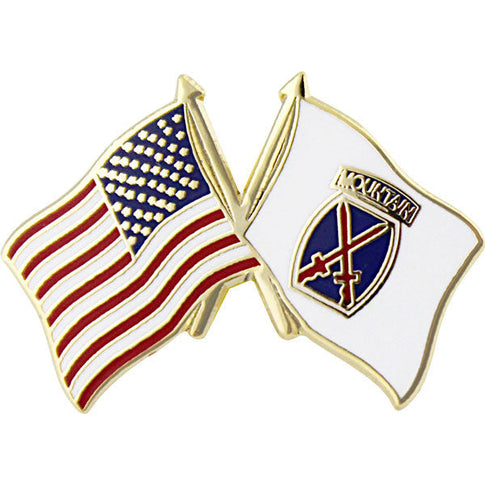American and 10th Mountain Division Crossed Flags 1