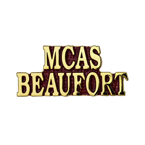 Marine Corps MCAS Beaufort Gold on Red 1 1/4