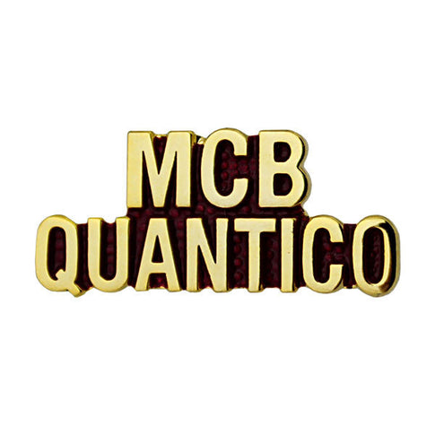 Marine Corps MCB Quantico Gold on Red 1 1/8