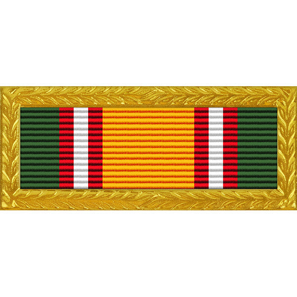 Tennessee National Guard Army Volunteer Recruiting & Retention Ribbon with Large Gold Frame Ribbons