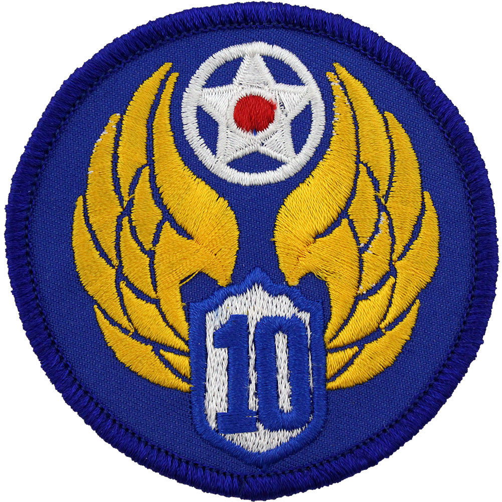 WWII Army Air Corps 10th Air Force Class A Patch Patches and Service Stripes