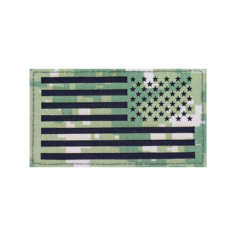 U.S Flag Patch Reversed - Woodland