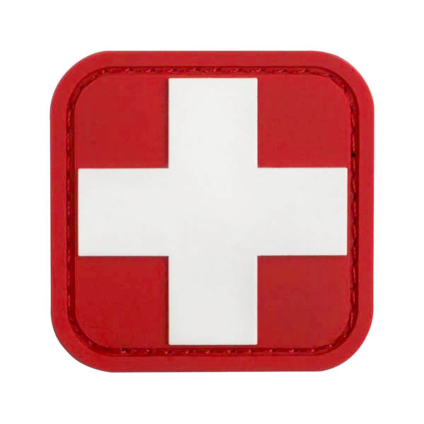 White Cross PVC Medic Patch Morale Patches