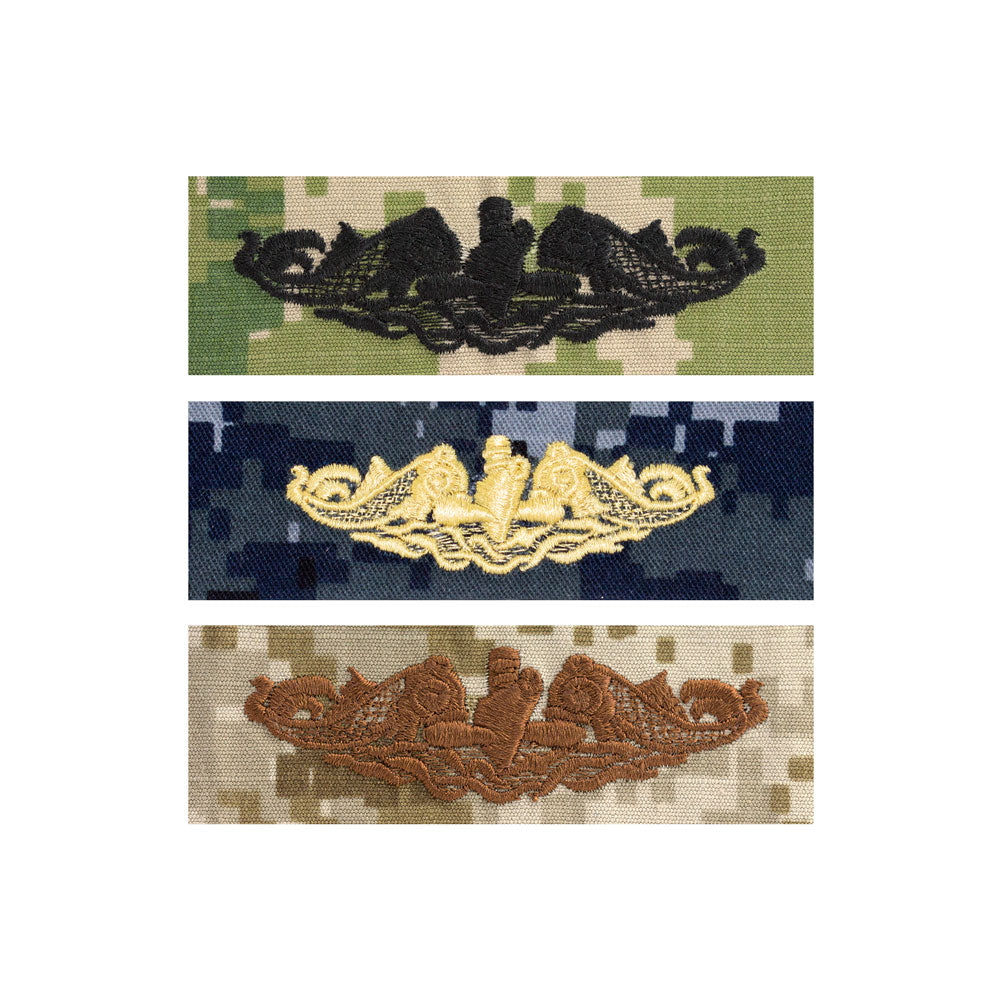 US Navy Embroidered Badge - Submarine Officer Badges