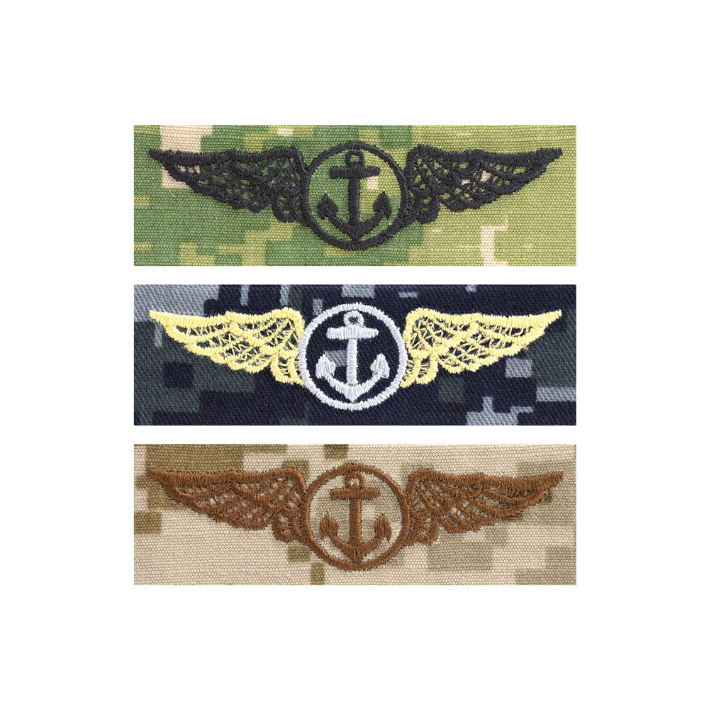 US Navy Embroidered Badge - Aviation Observer Badges