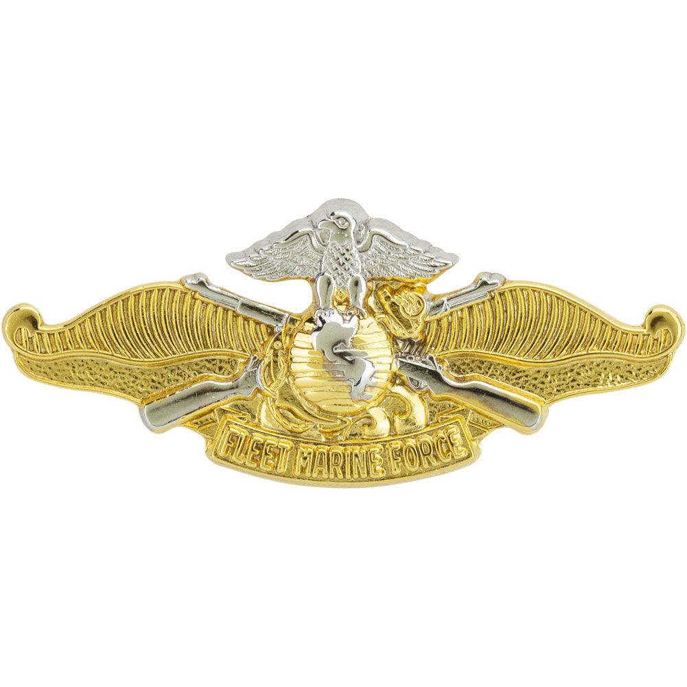 Navy Miniature Fleet Marine Force (FMF) Insignia - Officer Badges