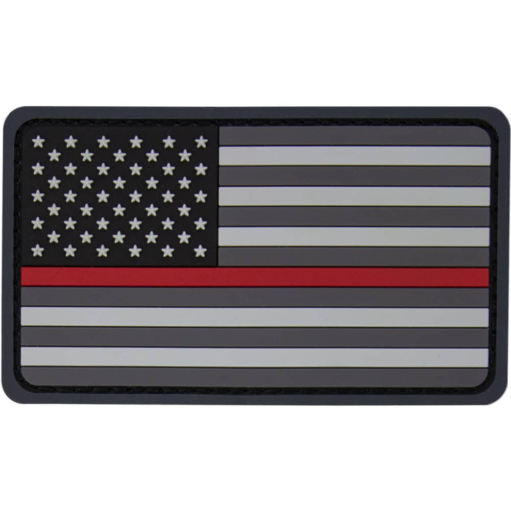 American Flag Red Line EMS PVC Patch Patches and Service Stripes