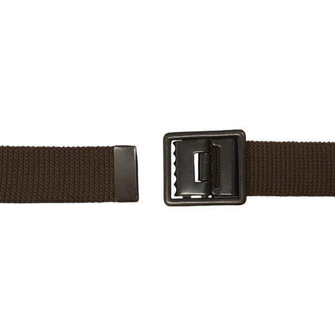 Army Dress Belt - Brown Cotton with AGSU Buckle and Tip