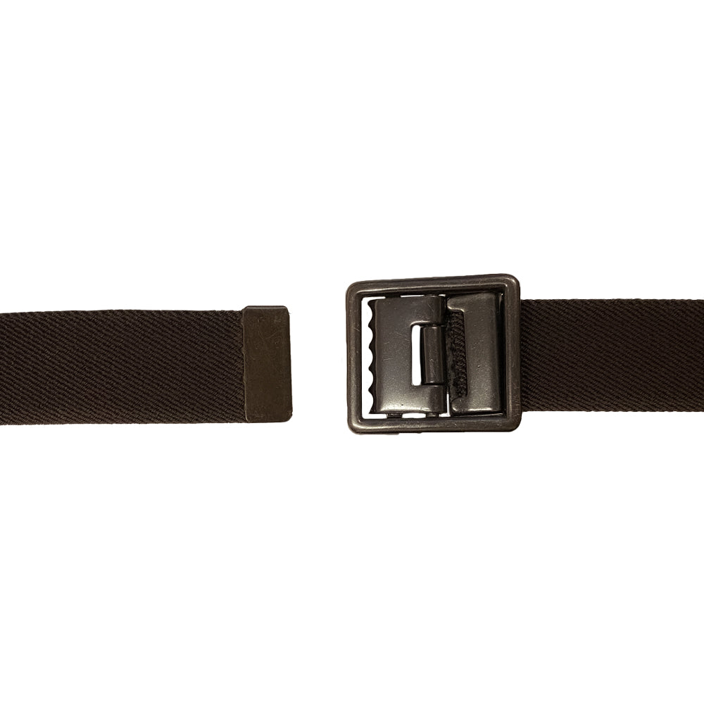 Army Dress Belt - Brown Elastic with AGSU Buckle and Tip Dress Uniform Accessories