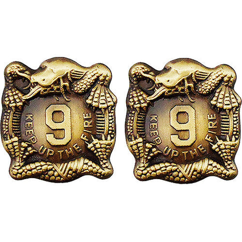 9th Infantry Regiment Unit Crest (Keep Up the Fire) - Sold in Pairs