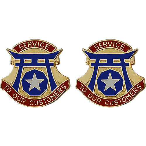 9th Support Command Unit Crest (Service To Our Customers) Army Unit Crests