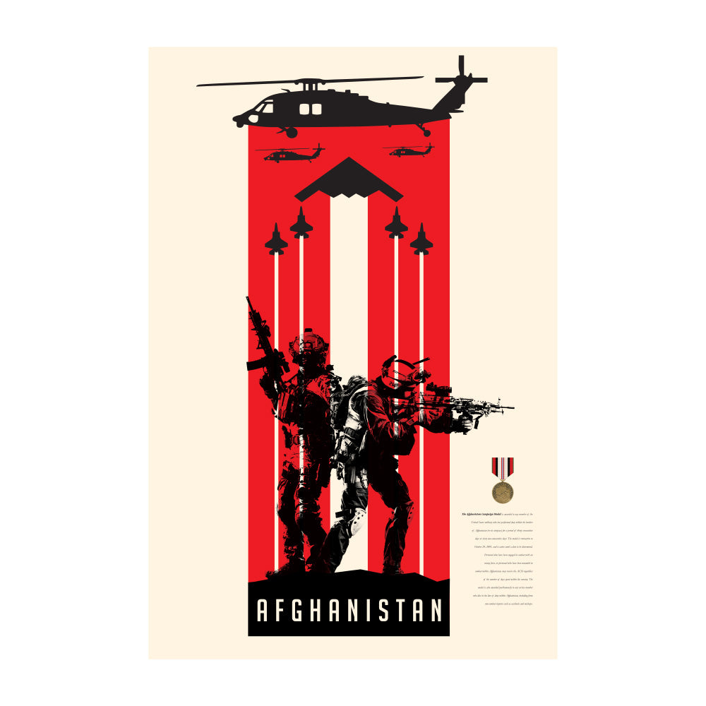 Afghanistan Campaign Poster Print Canvas Prints