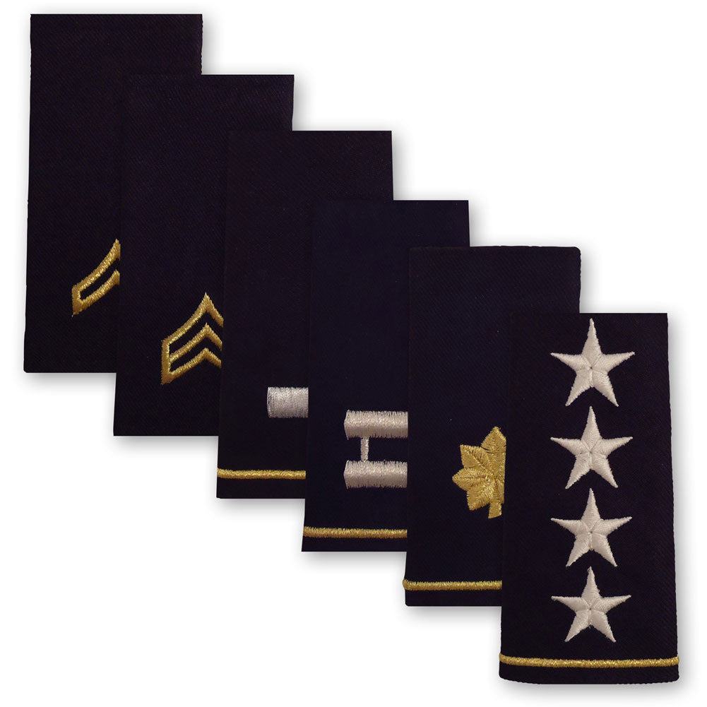 Army Epaulets - Enlisted and Officer - Small Size Rank