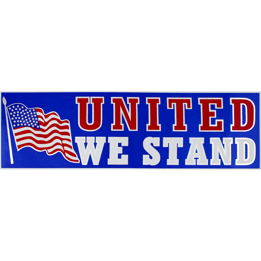 United We Stand Metallic Bumper Sticker Stickers and Decals BP-0071