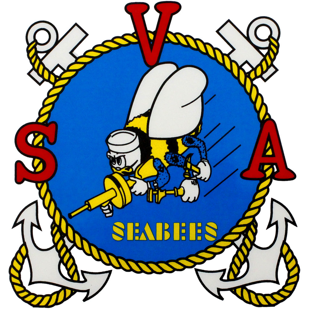 Seabee Veterans Of America Clear Decal Stickers and Decals BP-0121