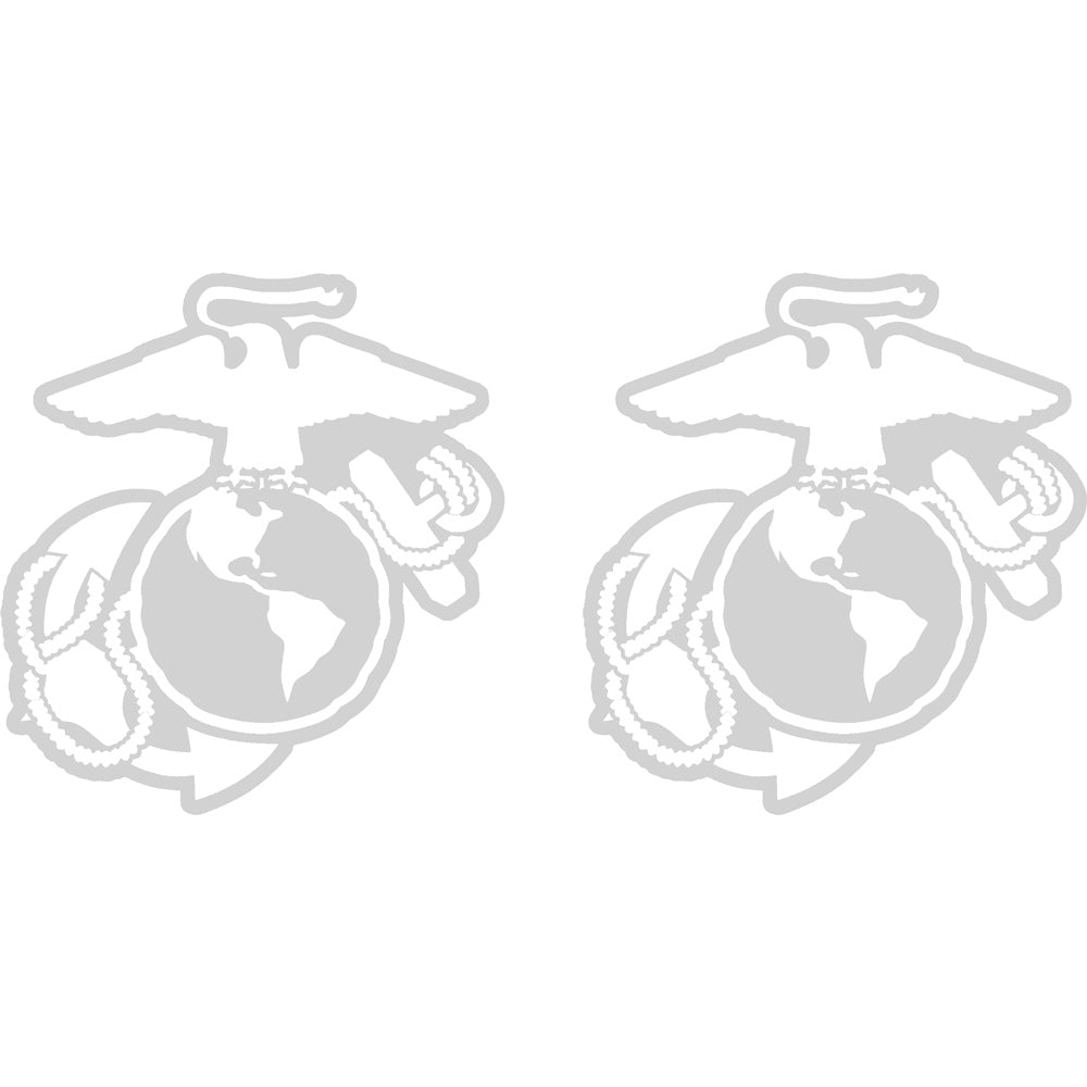 Eagle Globe & Anchor 4" Clear Tail Light White Decal 2 pc. Stickers and Decals BP-0568