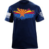 Bullet Hole Arizona Flag Ripped T-Shirt