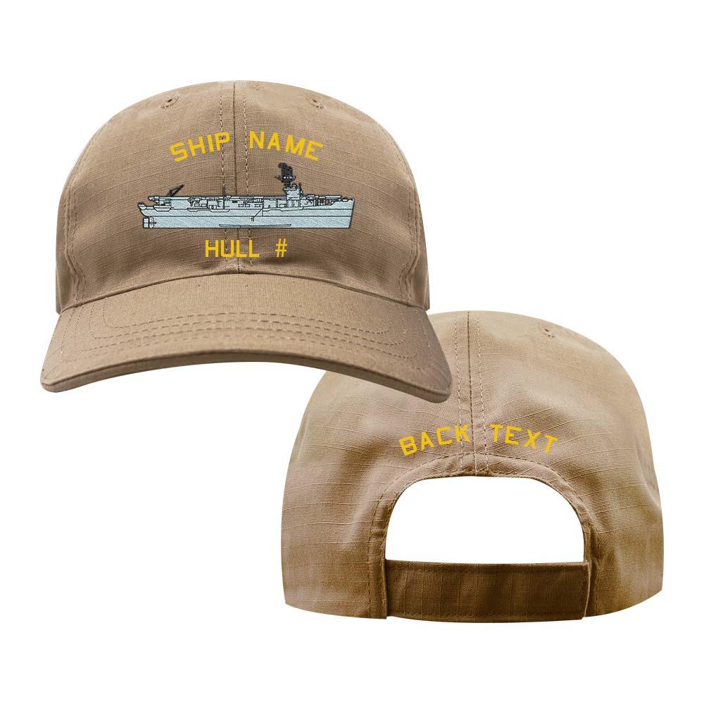 US Navy Custom Ship Cap - Coyote - Bogue Class Escort Carrier Hats and Caps
