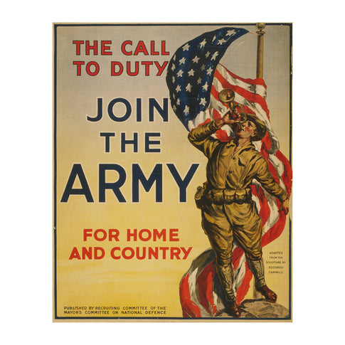 Call to Duty Join the Army - 8 x 10 Canvas Print
