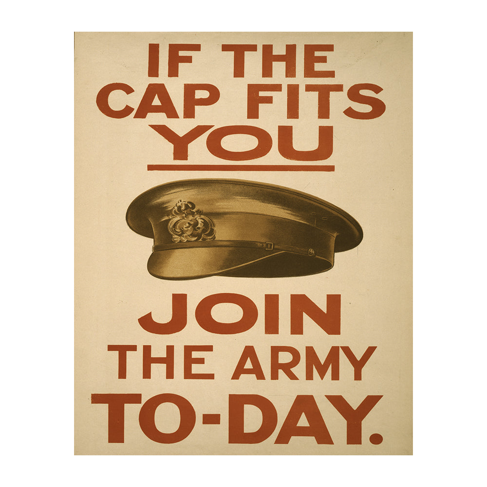 If the Cap Fits - 8 x 10 Vintage Canvas Print Canvas Prints