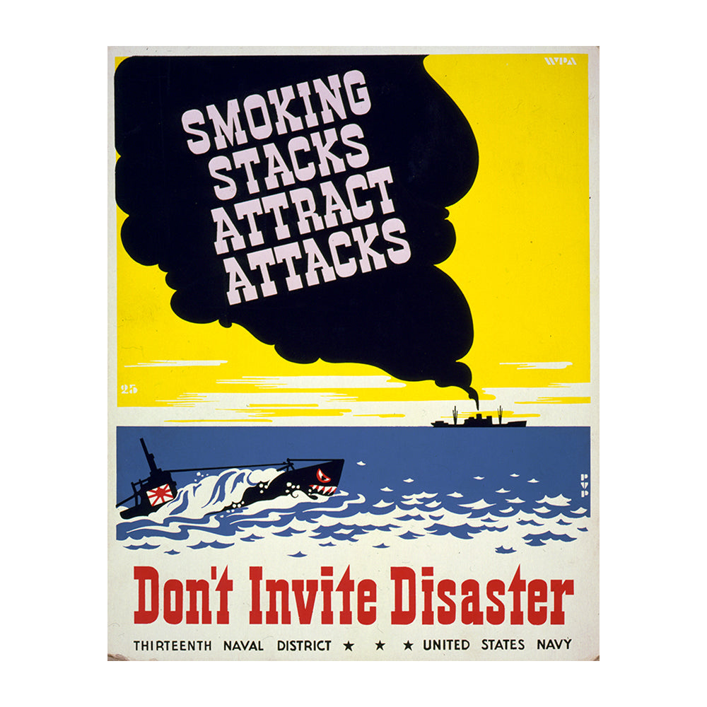 Smoking Stacks! - 8 x 10 Vintage Canvas Print Canvas Prints