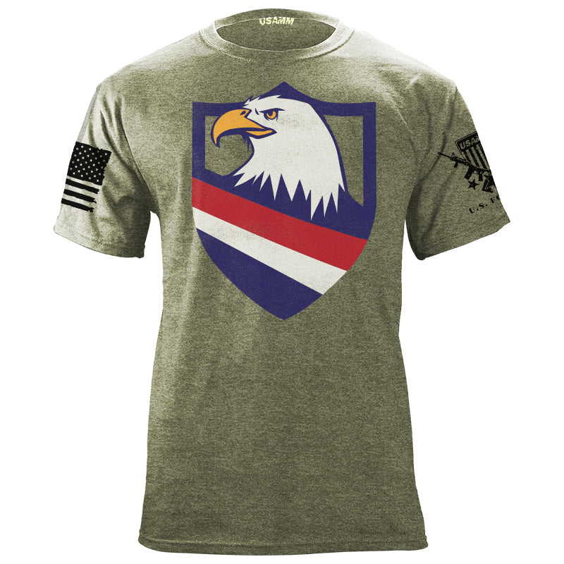 Eagle Head Shield Bottom Stripes Tshirt Shirts YFS.3.026.1.MGT.1