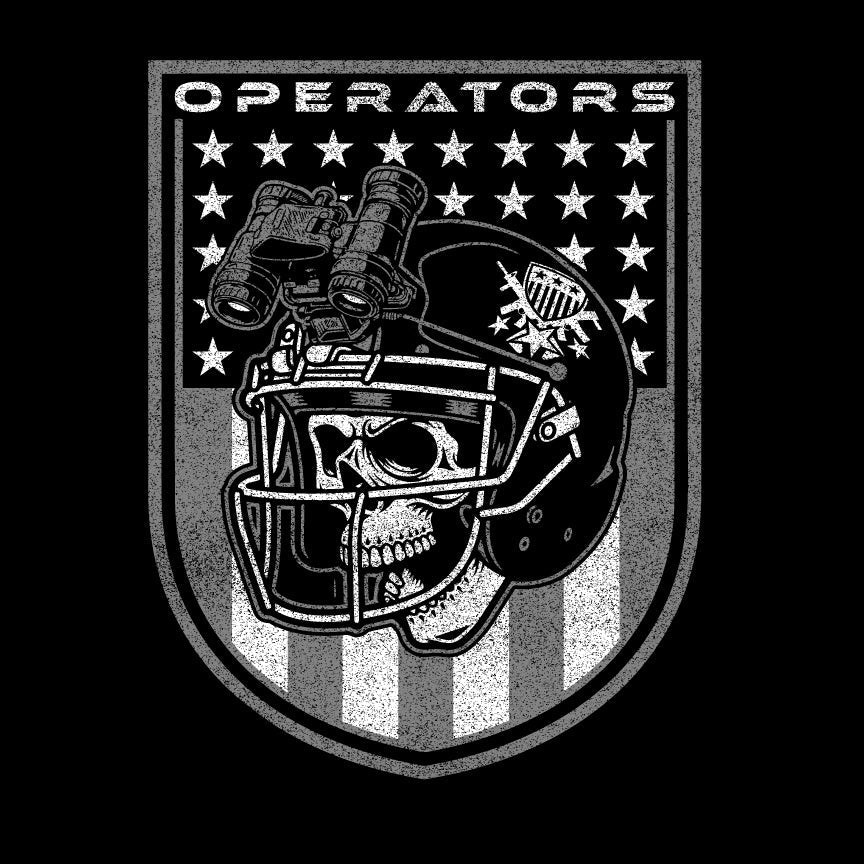 FOOTBALL OPERATORS SHIELD DRAB COLORS T-Shirt Shirts