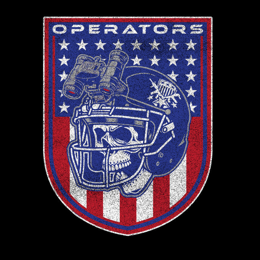 Football Operators Shield Patriotic Colors T-Shirt Shirts