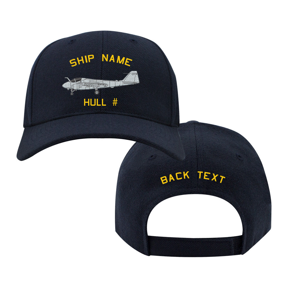 US Navy Custom Ship Cap -Grumman A-6 (Aircraft) Hats and Caps GRUMMAN-A-6.NAVY