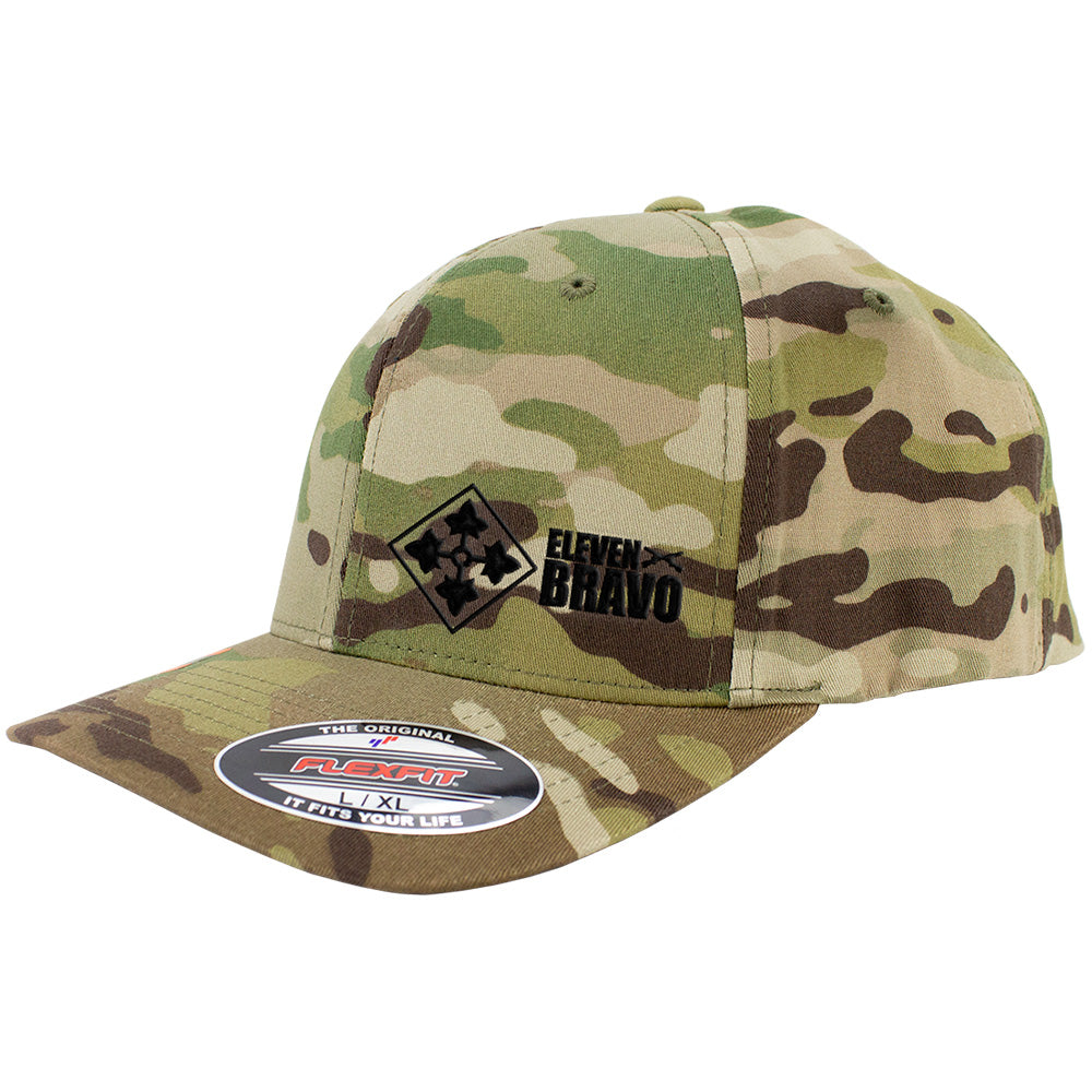 4th Infantry 11 Bravo Series FlexFit Caps Multicam Hats and Caps Hat.0304