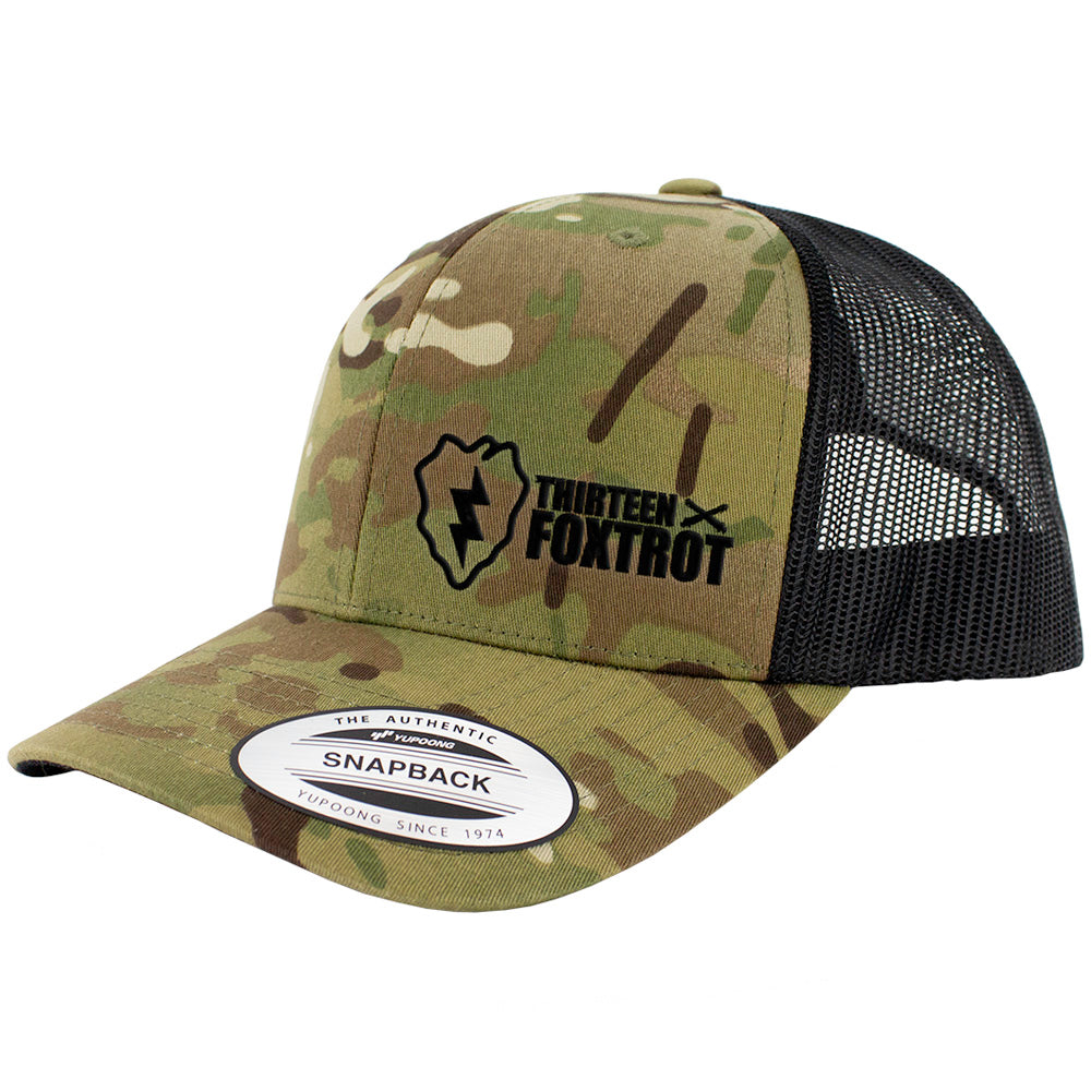 25th Infantry 13 Foxtrot Series Snapback Trucker Multicam Hats and Caps Hat.0338