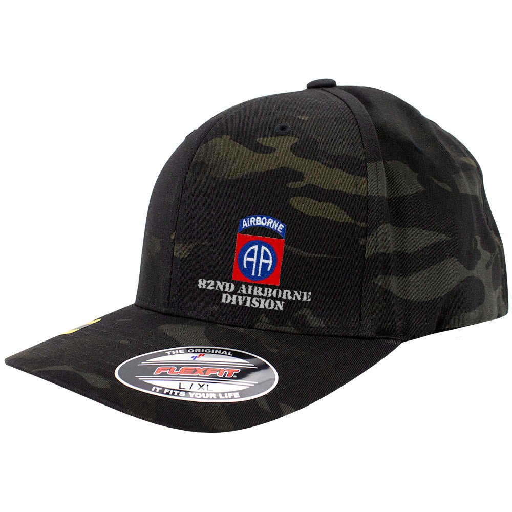 82nd Airbrone Division FlexFit Caps - Multicam Hats and Caps Hat.0585S
