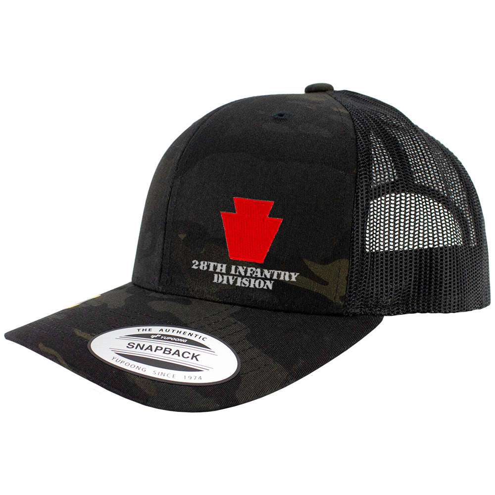 28th Infantry Division Snapback Trucker Cap - Multicam Hats and Caps Hat.0608