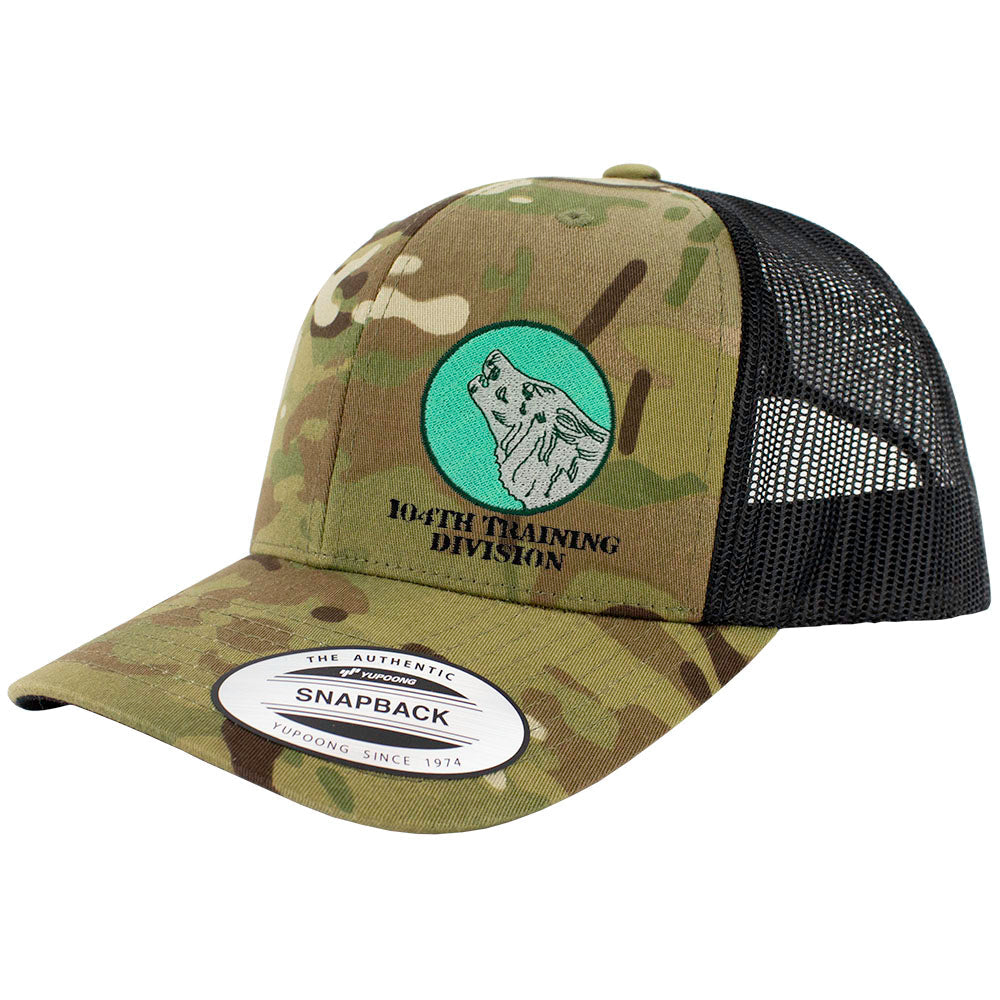 104th Training Division Snapback Trucker Cap - Multicam Hats and Caps Hat.0640
