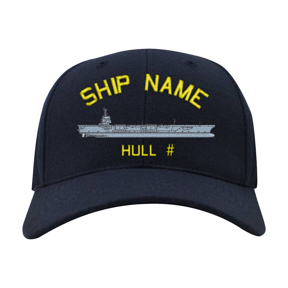 U.S. Navy Custom Ship Caps - Navy Blue _ Ford