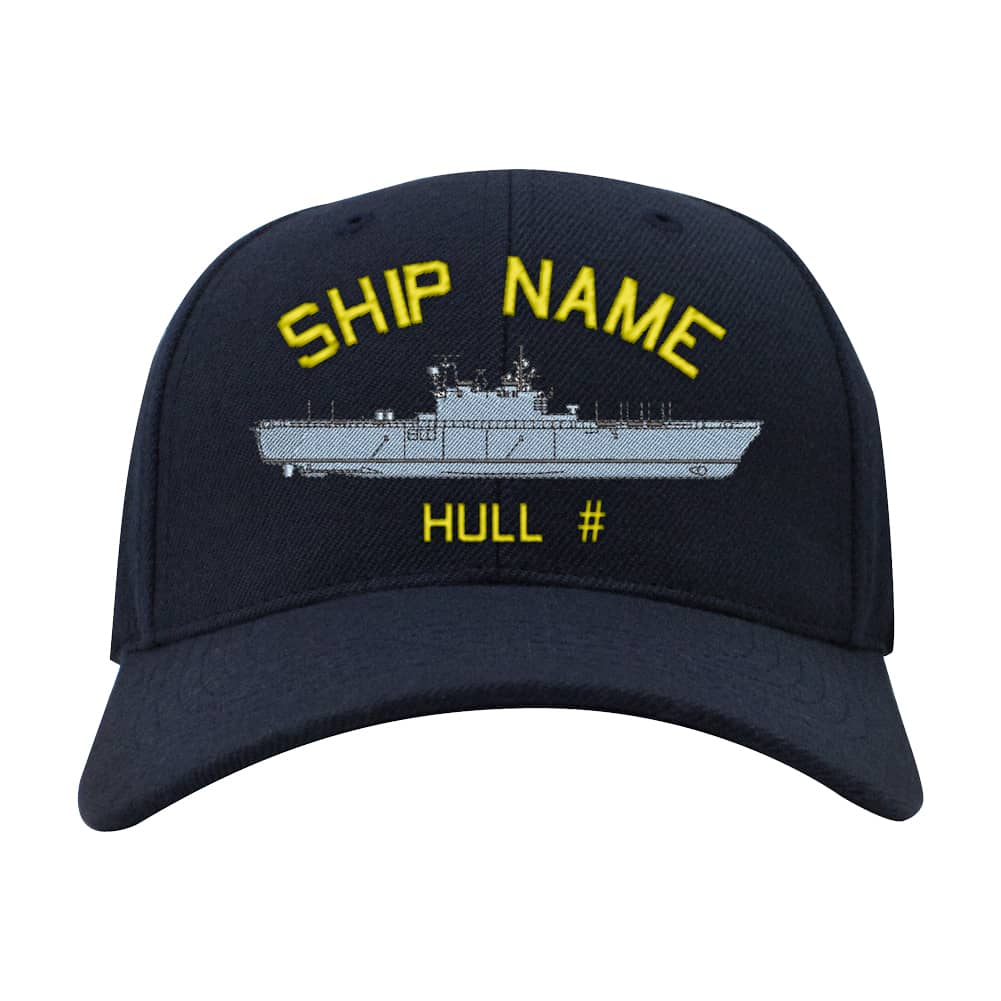 U.S. Navy Custom Ship Caps - Navy Blue _ Tarawa
