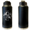 Laser Engraved Vacuum Sealed Water Bottles 32oz - Navy Badges