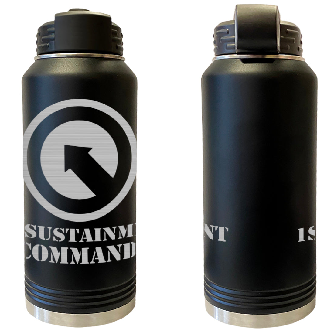 1st Sustainment Command Laser Engraved Vacuum Sealed Water Bottles 32oz Water Bottles LEWB.0073.B