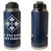 4th Infantry Division Laser Engraved Vacuum Sealed Water Bottles 32oz