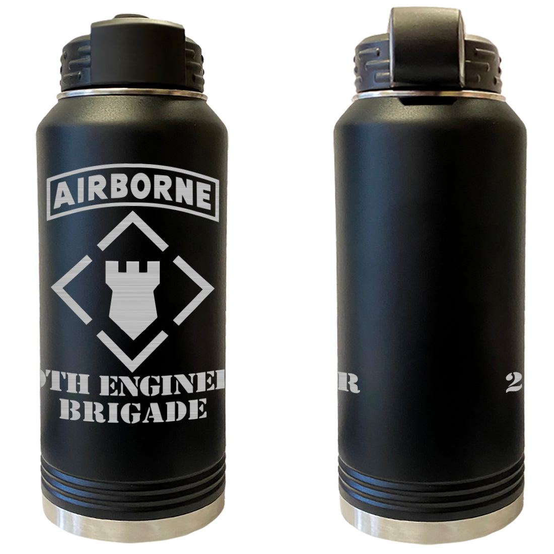 20th Engineer Brigade Laser Engraved Vacuum Sealed Water Bottles 32oz Water Bottles LEWB.0087.B