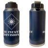 40th Infantry Division Laser Engraved Vacuum Sealed Water Bottles 32oz