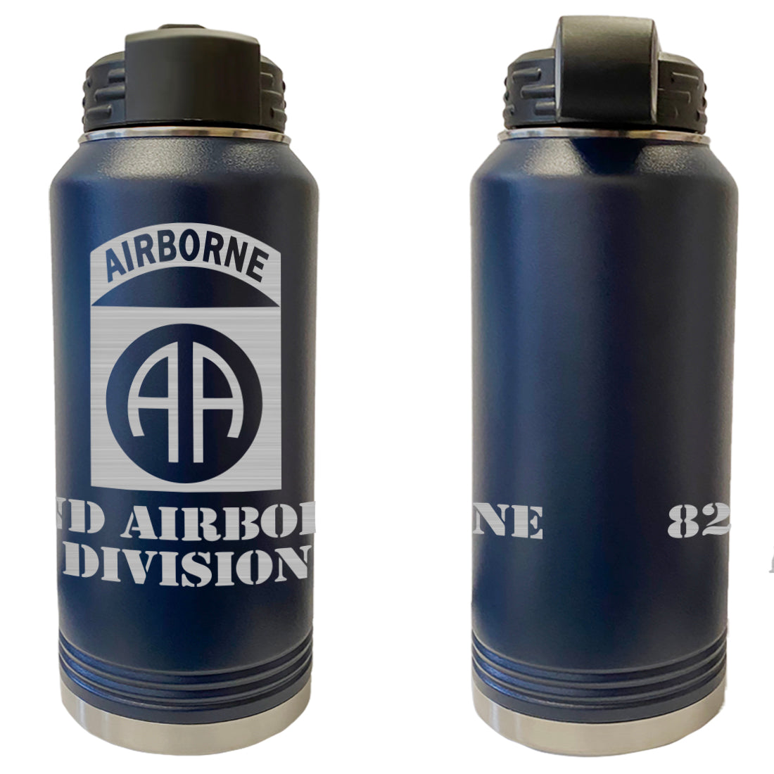 82nd Airborne Division Laser Engraved Vacuum Sealed Water Bottles 32oz Water Bottles LEWB.0098.N