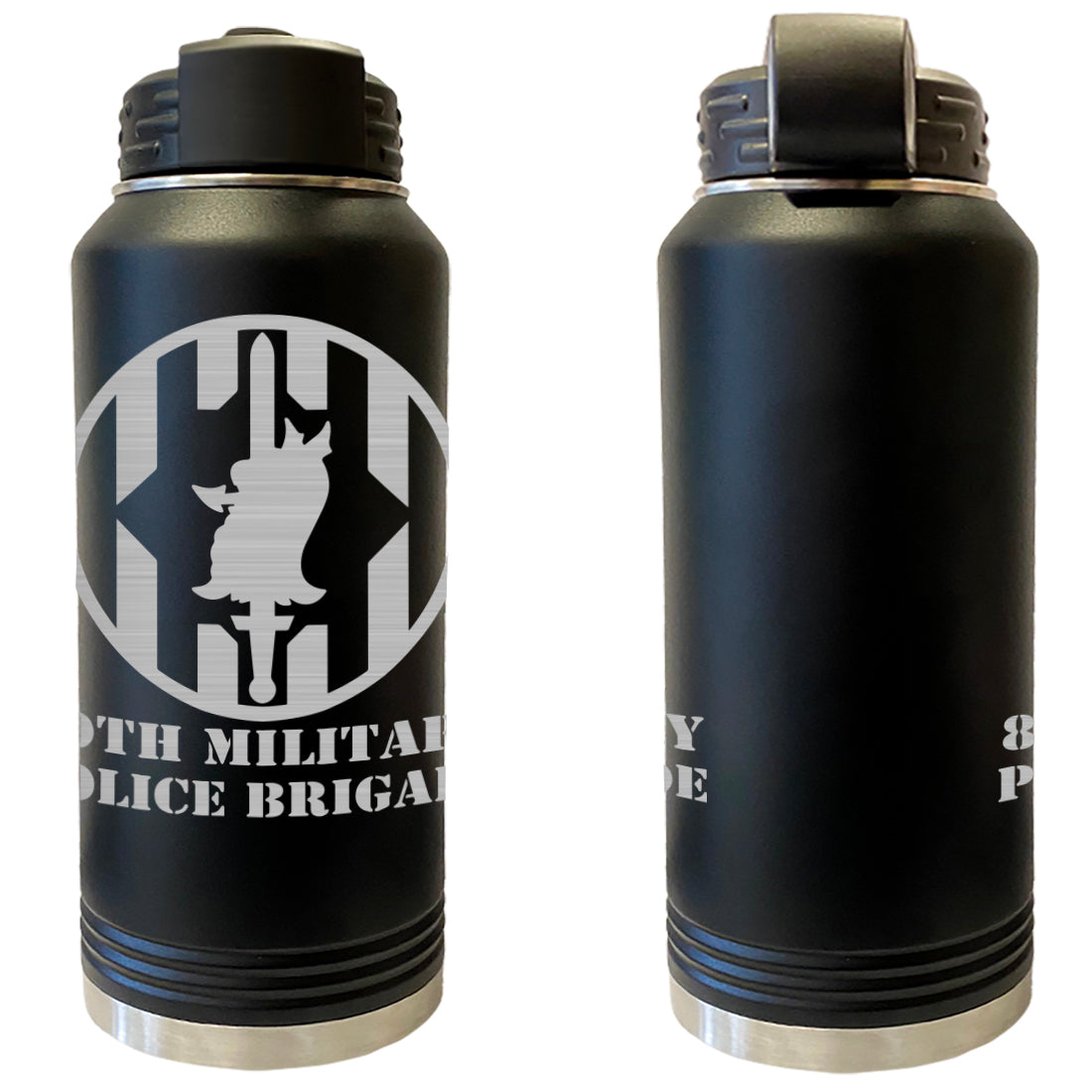 89th Military Police Brigade Laser Engraved Vacuum Sealed Water Bottles 32oz Water Bottles LEWB.0100.B