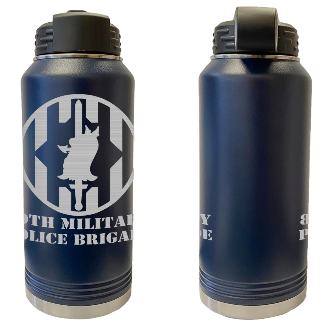 89th Military Police Brigade Laser Engraved Vacuum Sealed Water Bottles 32oz Water Bottles LEWB.0100.N