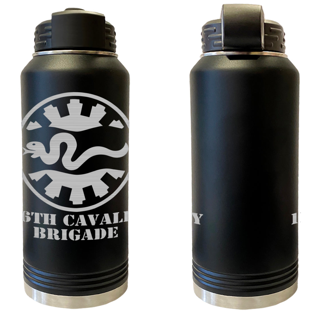 116th Cavalry Brigade Laser Engraved Vacuum Sealed Water Bottles 32oz Water Bottles LEWB.0104.B