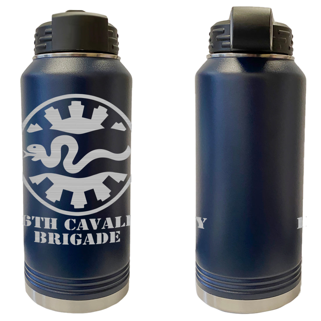 116th Cavalry Brigade Laser Engraved Vacuum Sealed Water Bottles 32oz Water Bottles LEWB.0104.N