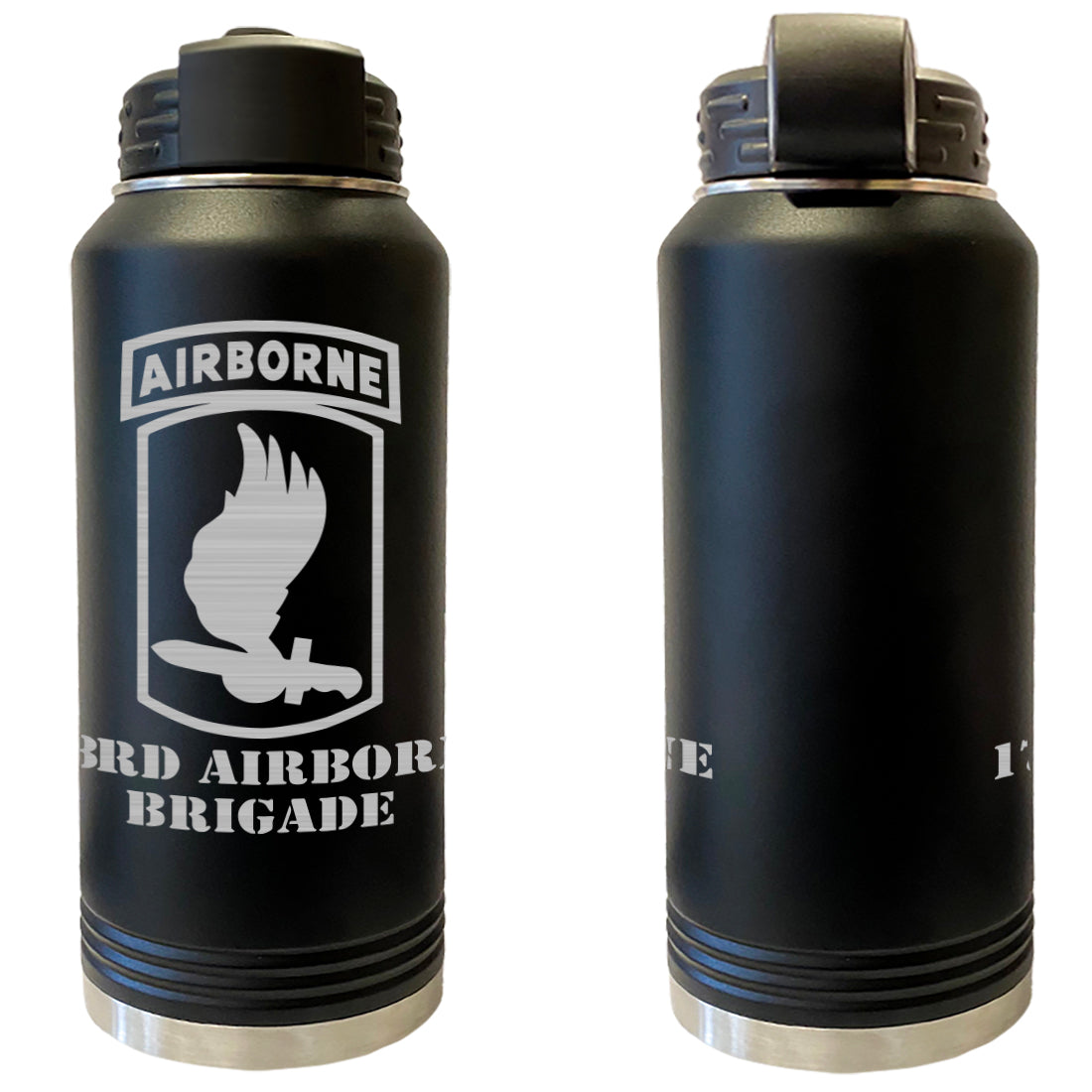 173rd Airborne Brigade Laser Engraved Vacuum Sealed Water Bottles 32oz Water Bottles LEWB.0105.B
