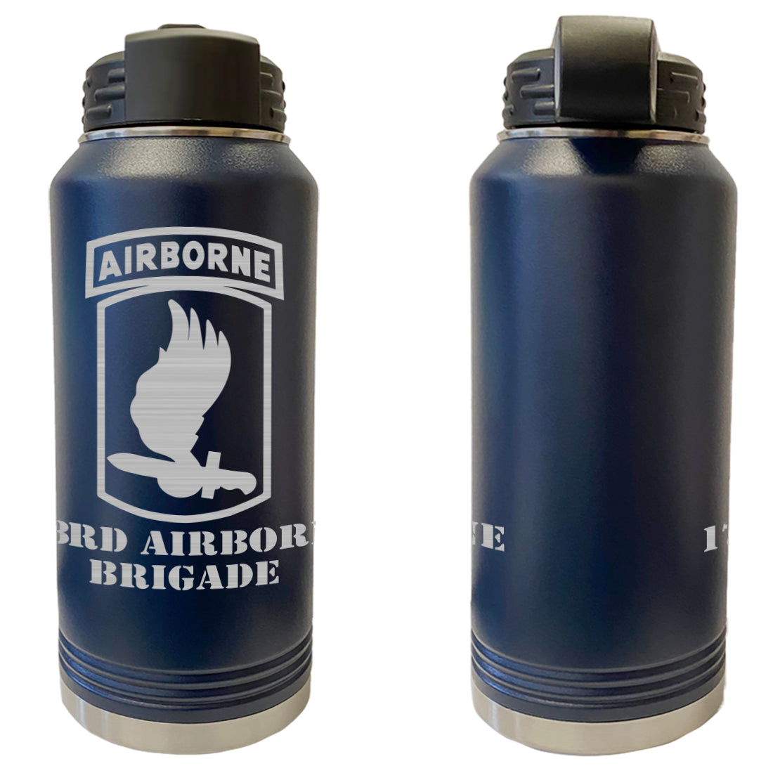 173rd Airborne Brigade Laser Engraved Vacuum Sealed Water Bottles 32oz Water Bottles LEWB.0105.N